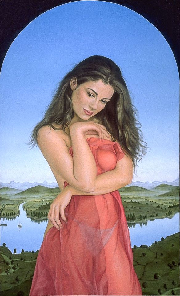 Laura'94, 1994, oil on linen, 49 x 30 in